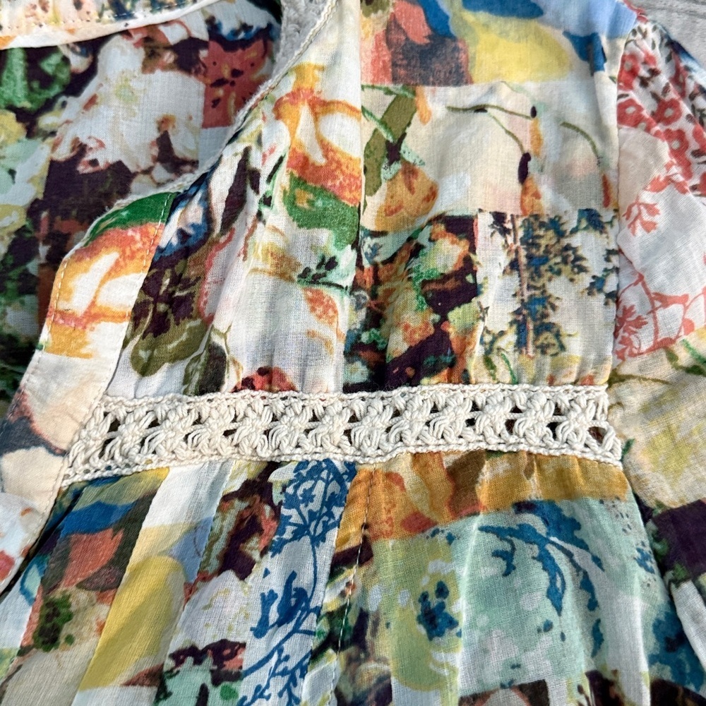 Like New Maeve Anthropologie Flora Patchwork Blouse - Picture 4 of 6